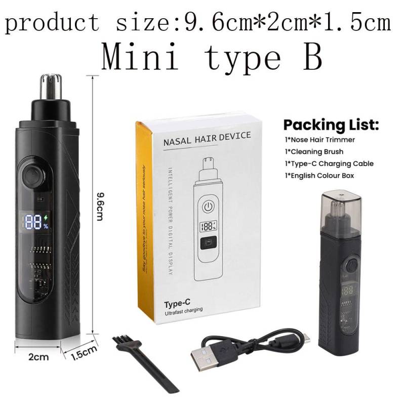 Elektrischer Nasenhaartrimmer für Männer Frauen Hochgeschwindigkeitsmotor Haarentferner Lippen Augenbrauen Rasierer R-Typ Schneidkopf Trimmer für Nase von Joom DACH