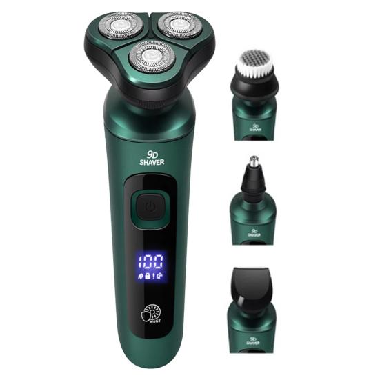 Elektrischer Rasierer für Männer, LED-Anzeige, 3 Köpfe, USB-aufladbar, Rotationsrasierer, kabelloser Haar- und Bartschneider, Entferner, Werkzeug für Vater und Freund, Geschenk von Joom DACH