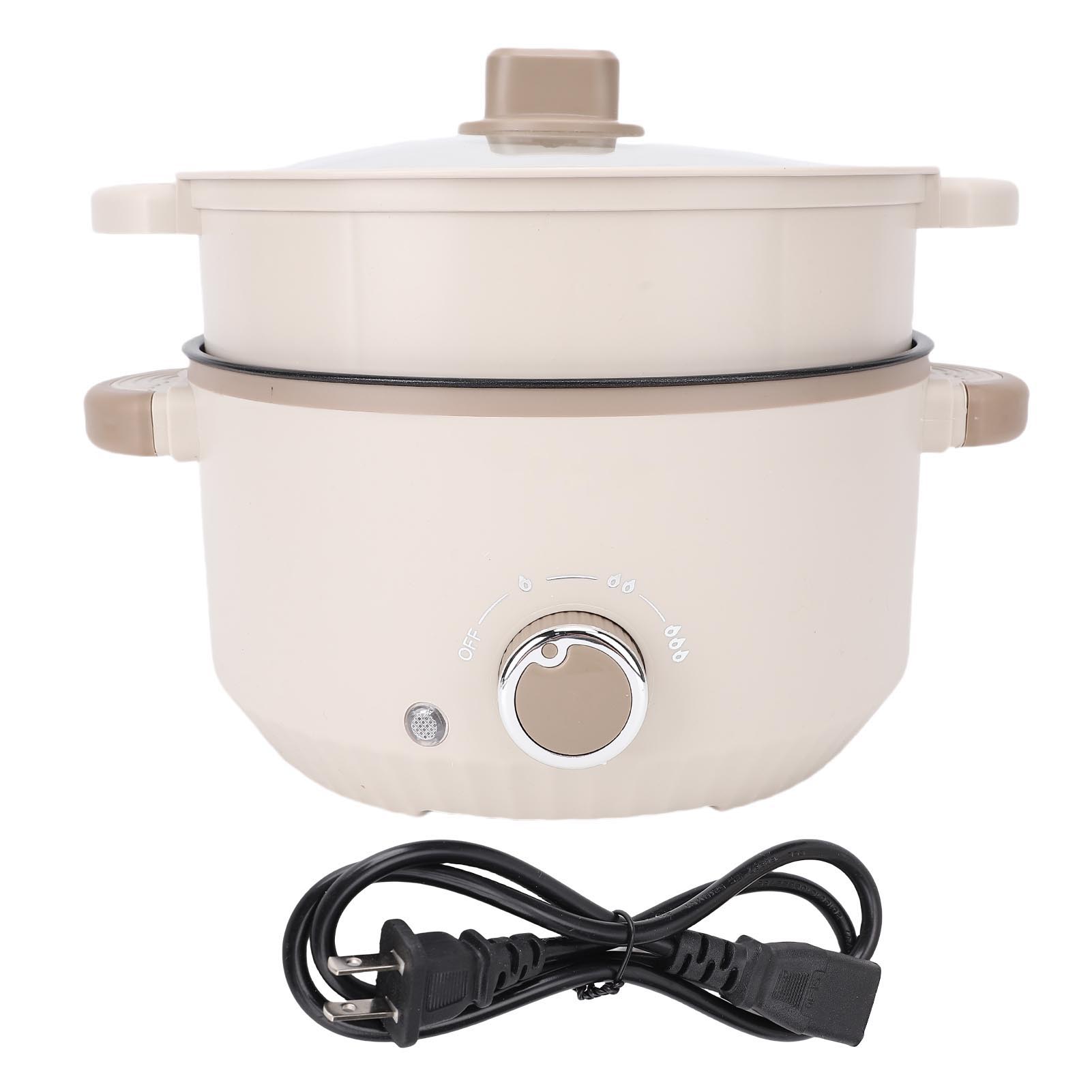 Elektrischer Topf 3L Großes Fassungsvermögen Verbrühschutz Touchsicher Antihaftbeschichtung Multifunktional Elektrisch L(for 6.5-9kg) von Joom DACH