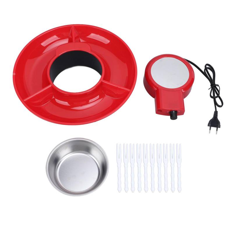 Elektrisches Fondue-Set mit 10 Gabeln 2 Stufen 25W Schokoladenfondue-Topf Schokolade schmelzen Kleiner Topf L(for 6.5-9kg) von Joom DACH