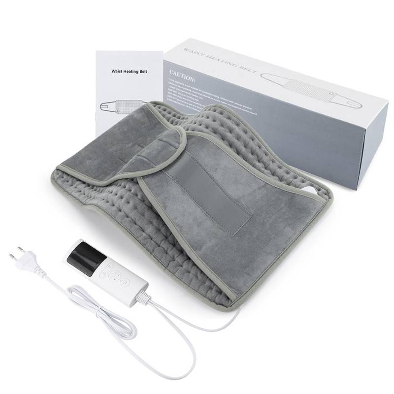 Elektrisches Heizkissen Warme Thermodecke Büro Zuhause Temperaturregelung Taillengürtel Wärmend Rücken Hand Bein Bauch 59*30CM US Plug(100V-130V) graue von Joom DACH