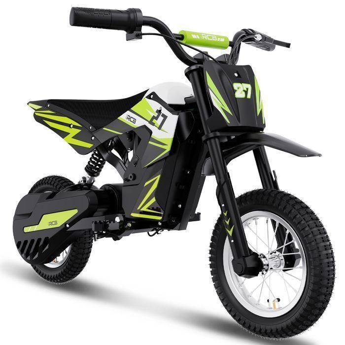 Elektro-Motorrad für Kinder RCB - Drei Geschwindigkeitsmodi - 36V/4AH Batterie - R9X Grün grün von Joom DACH