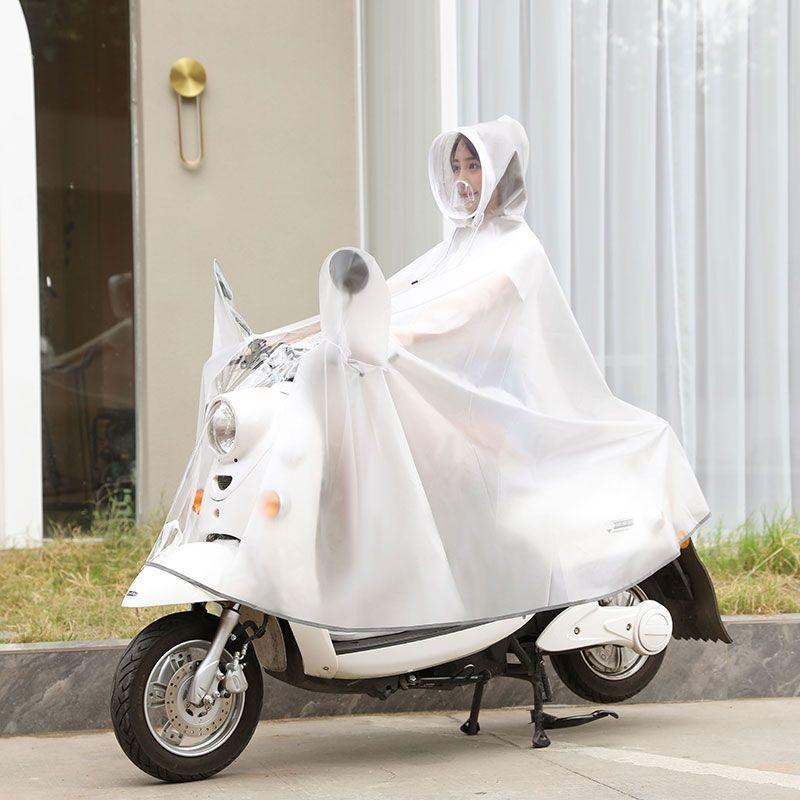 Elektroauto-Regenmäntel für Männer und Frauen, vergrößerte Regenmasken, Ganzkörper-Regensturmschutz durch batteriebetriebene Fahrrad-Regenmäntel 2XL weiß von Joom DACH