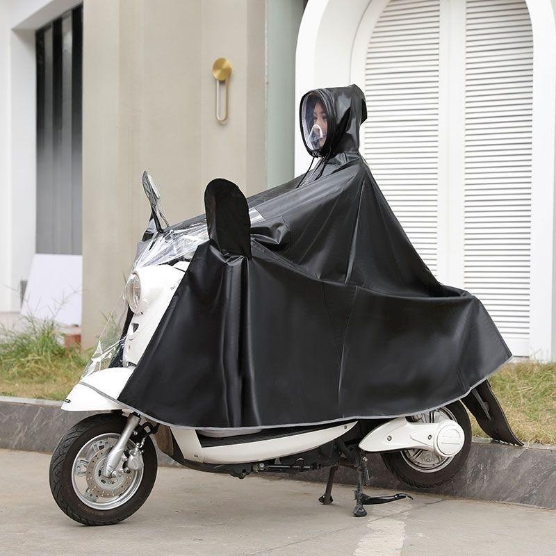 Elektroauto-Regenmäntel für Männer und Frauen, vergrößerte Regenmasken, Ganzkörper-Regensturmschutz durch batteriebetriebene Fahrrad-Regenmäntel 2XL schwarz von Joom DACH