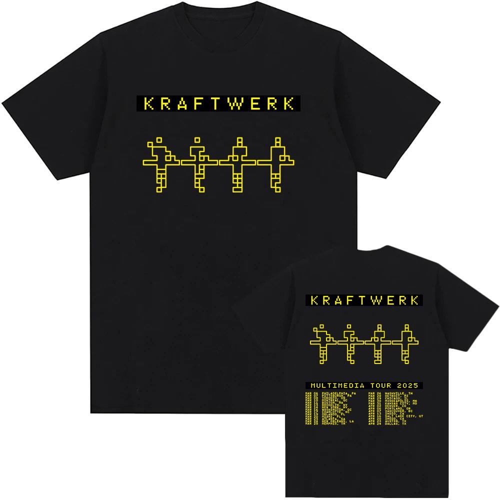 Elektronische Band KRAFTWERK T-Shirts Kurzarm Baumwoll-T-Shirt Sommer Rundhals Hip Hop Streetwear Männer/Frauen Tees XXL schwarz von Joom DACH