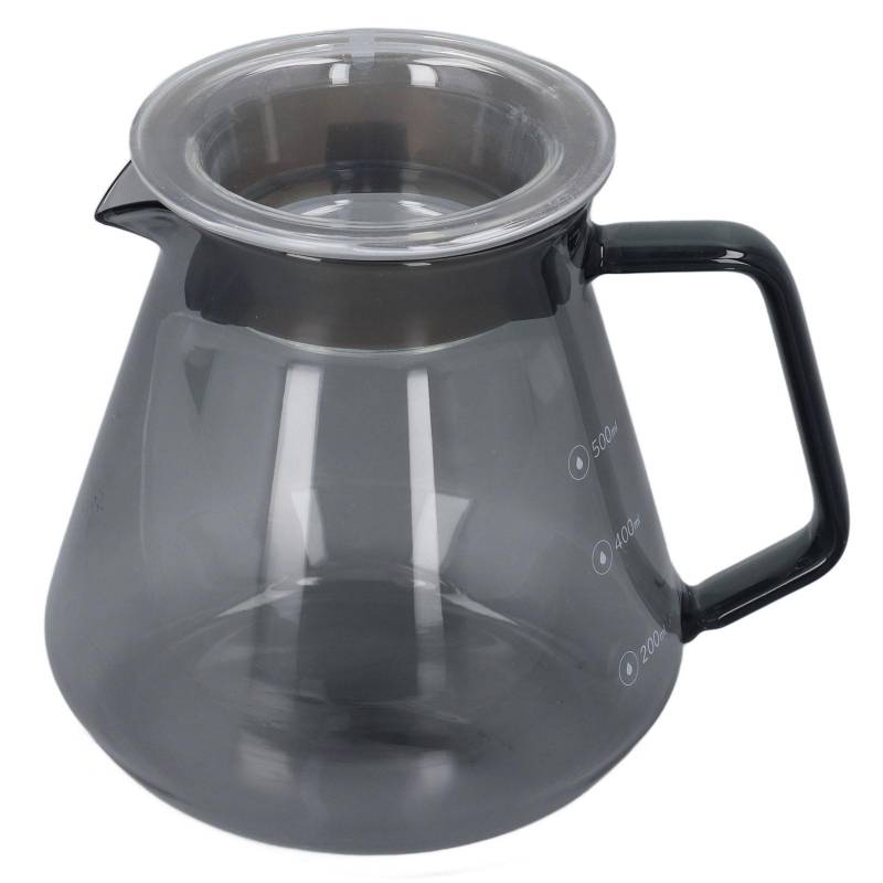 Elektroplattierte Graue Kaffeekanne Hochborosilikatglas Handkaffeebereiter für Hausküche 500ml L(for 6.5-9kg) von Joom DACH