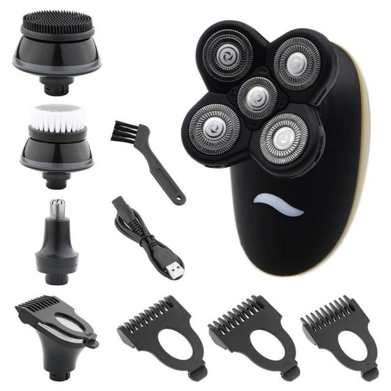 Elektrorasierer, wiederaufladbar, Rasierer für Glatzen, Bartschneider, multifunktionales Pflegeset, Elektrorasierer, Nass- und Trockenrasierer für Männer 5 in 1 Multi-function Elektrorasierer, wiederaufladbar, Rasierer für Glatzen, Bartschneider, multifunktionales Pflegeset, Elektrorasierer, Nass- und Trockenrasierer für Männer 5 in 1 Multi-function von Joom DACH