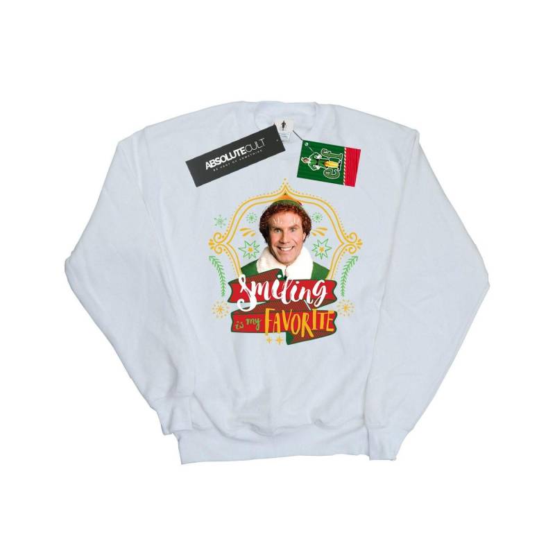 Elf Girls Buddy Smiling Sweatshirt 12-13 weiß von Joom DACH