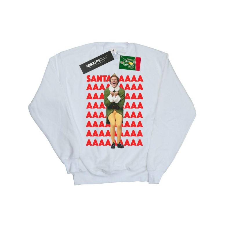 Elf Mädchen Buddy Santa Scream Sweatshirt 12-13 weiß von Joom DACH