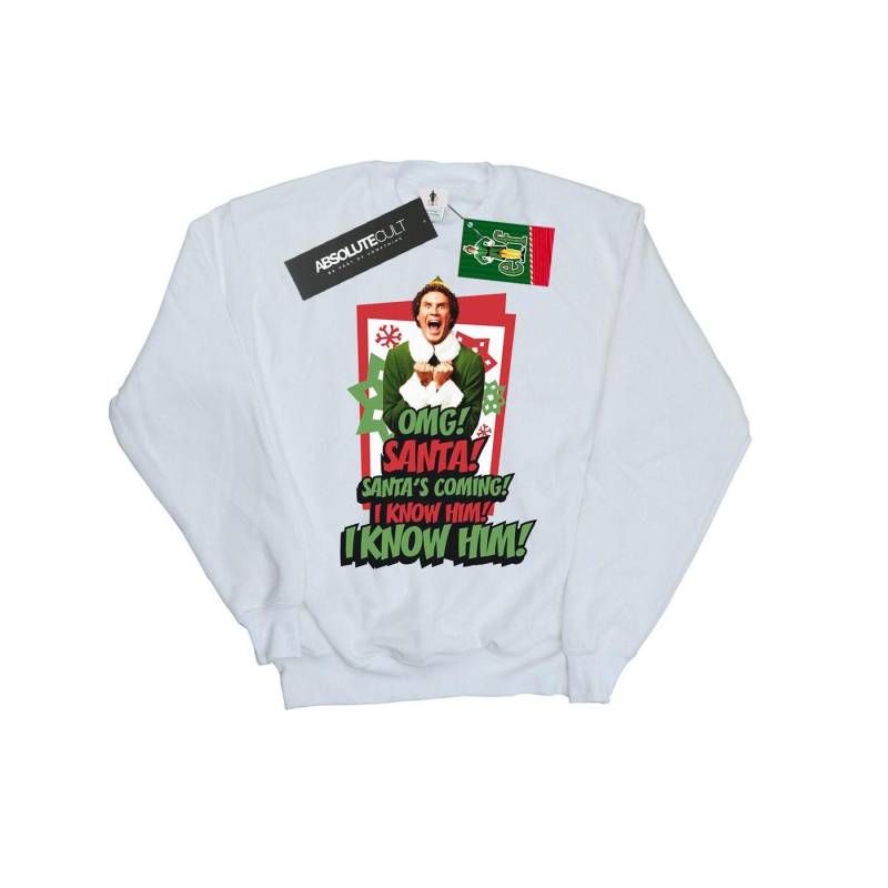 Elf Mädchen OMG Santa Sweatshirt 5-6 Years weiß von Joom DACH