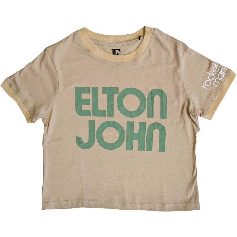 Elton John Unisex-Erwachsene Text Crop Top XXL sand von Joom DACH