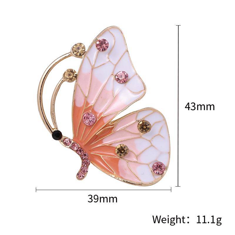 Emaille Schmetterlingsbrosche für Damen Unisex Strass Insektennadeln Bankett Party Rucksack Geschenke Schmuck Accessoires von Joom DACH