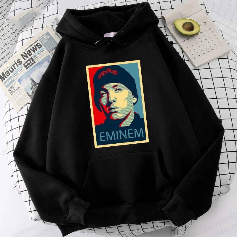 Eminem Print Hoodie Herren Damen Mode Hip Hop Hoodies Damen Sweatshirts Rapper Sweatshirts Kleidung Rock Mode Harajuku Sweatshirts S von Joom DACH