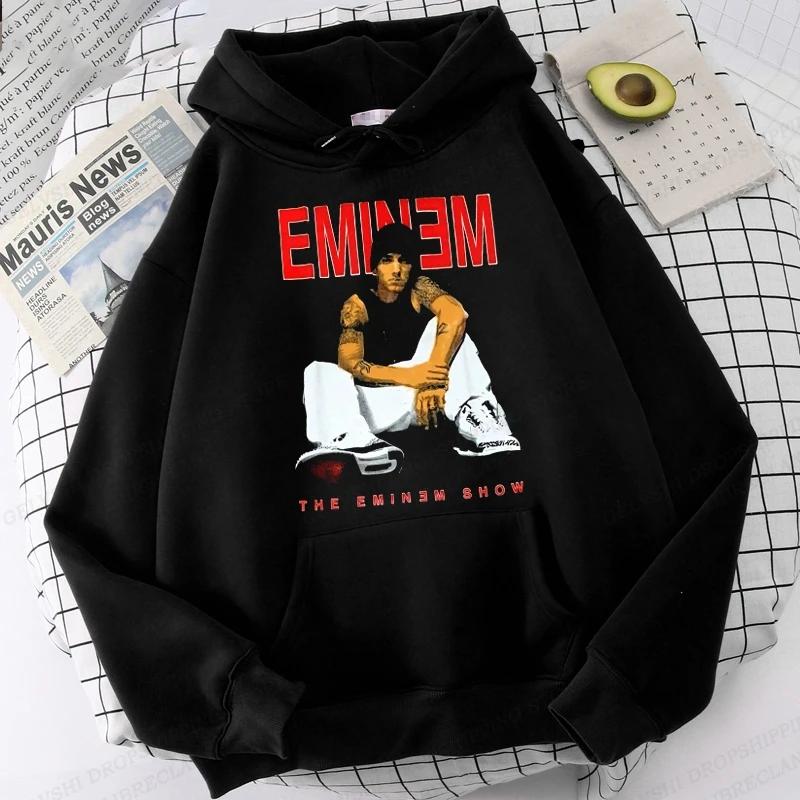 Eminem Print Hoodie Herren Damen Mode Hip Hop Hoodies Damen Sweatshirts Rapper Sweatshirts Kleidung Rock Mode Harajuku Sweatshirts S von Joom DACH