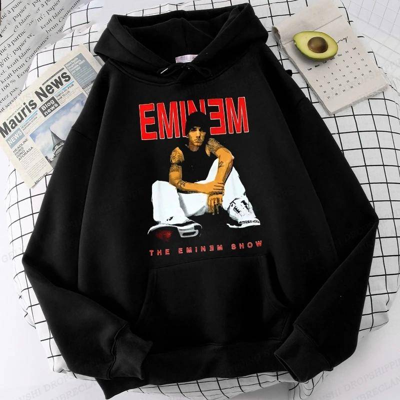 Eminem Print Hoodie Herren Damen Mode Hip Hop Hoodies Damen Sweatshirts Rapper Sweatshirts Kleidung Rock Mode Harajuku Sweatshirts S von Joom DACH
