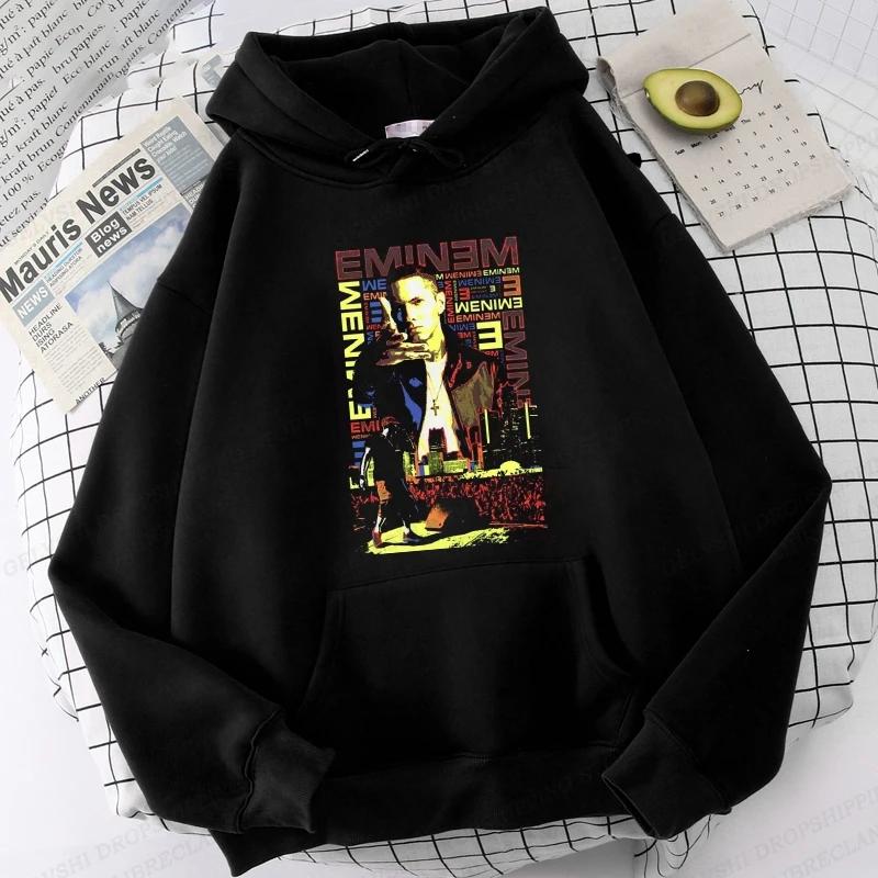 Eminem Print Hoodie Herren Damen Mode Hip Hop Hoodies Damen Sweatshirts Rapper Sweatshirts Kleidung Rock Mode Harajuku Sweatshirts XL von Joom DACH
