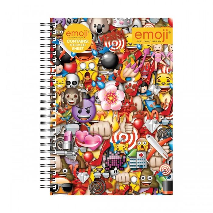 Emoji-Symbole A5-Notizbuch One Size schwarz von Joom DACH