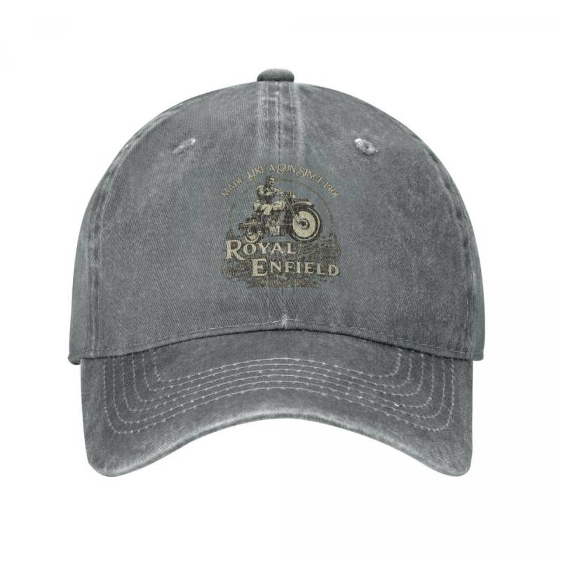 Enfield Cycle Co Ltd 1901 Männer Frauen Baseball Cap Royal Motorcycle Motor Race Distressed Denim Washed Cap Hut Sommer Geschenk Sonnenkappe One Size von Joom DACH