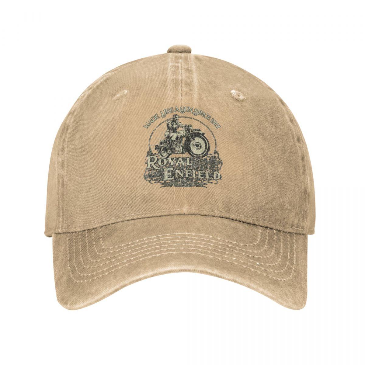 Enfield Cycle Co Ltd 1901 Männer Frauen Baseball Cap Royal Motorcycle Motor Race Distressed Denim Washed Cap Hut Sommer Geschenk Sonnenkappe One Size von Joom DACH