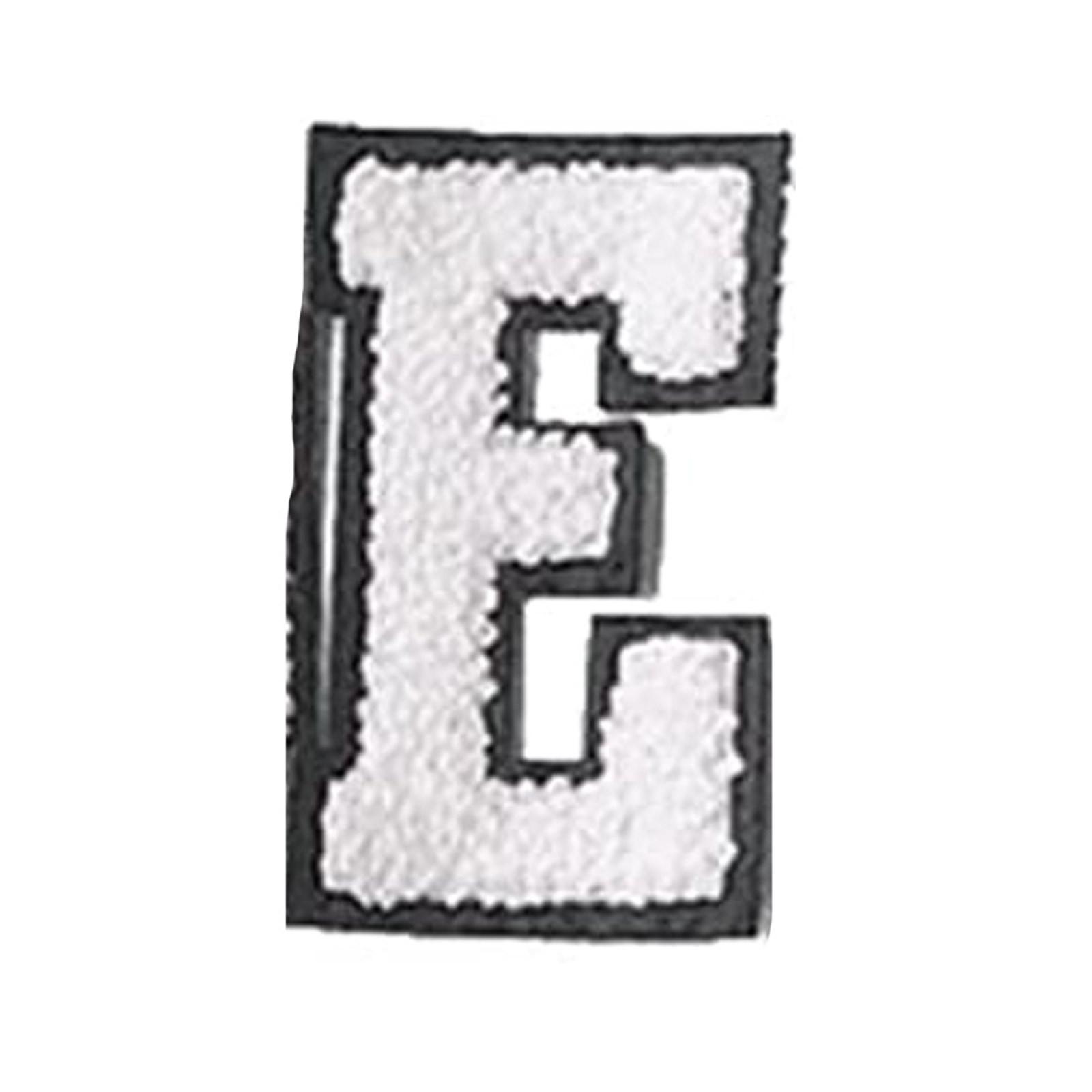 Englische Buchstaben Alphabet Handtuch bestickt Patches für Kinder Kleidung Taschen Jeans Nähen auf Zubehör DIY Name Patch Applikation E weiß von Joom DACH