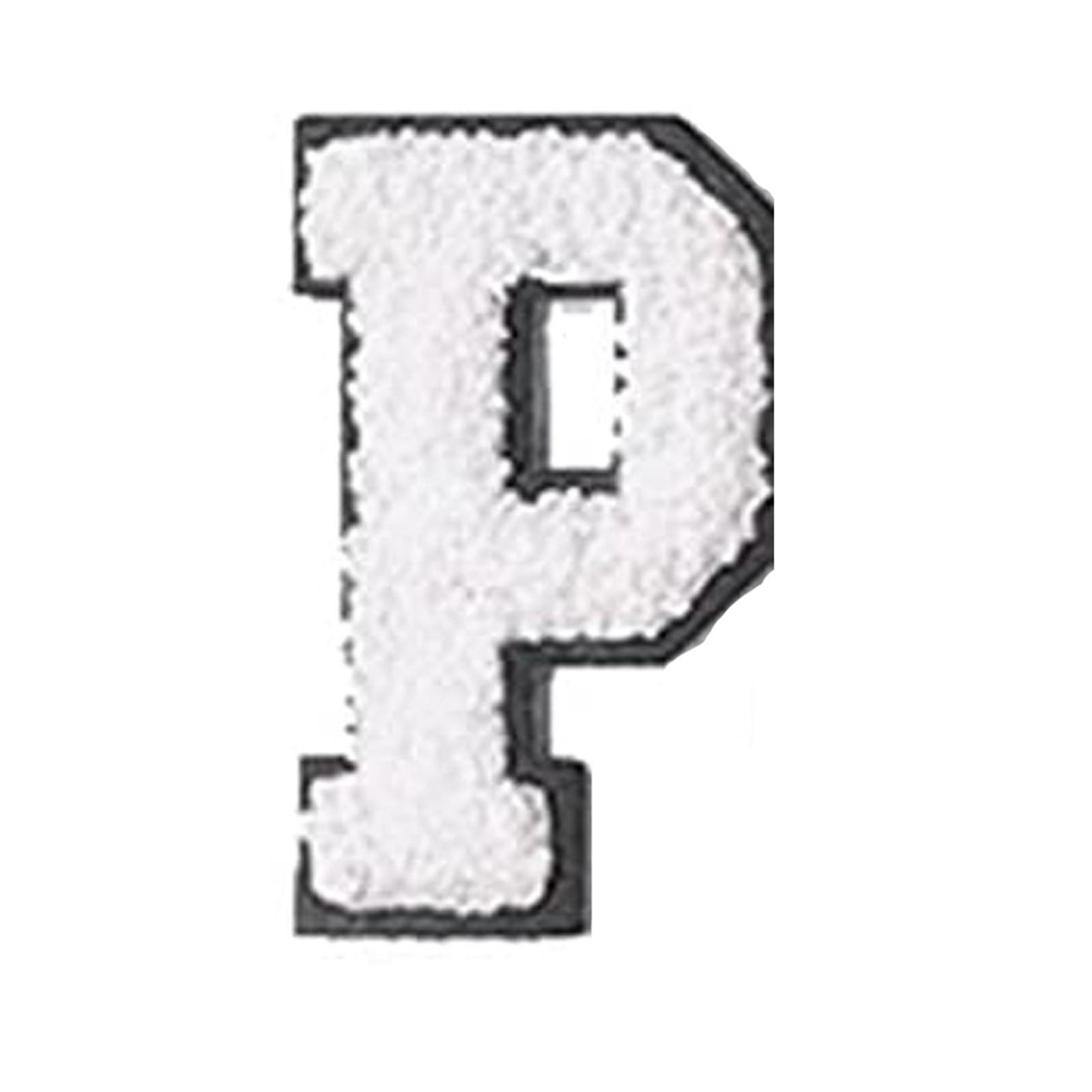 Englische Buchstaben Alphabet Handtuch bestickt Patches für Kinder Kleidung Taschen Jeans Nähen auf Zubehör DIY Name Patch Applikation P weiß von Joom DACH