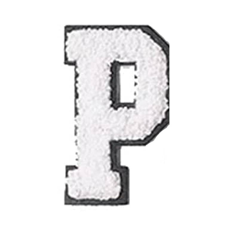 Englische Buchstaben Alphabet Handtuch bestickt Patches für Kinder Kleidung Taschen Jeans Nähen auf Zubehör DIY Name Patch Applikation P weiß von Joom DACH