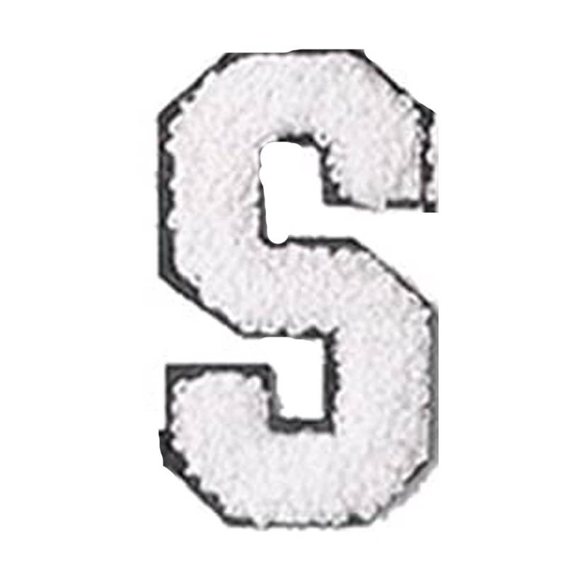 Englische Buchstaben Alphabet Handtuch bestickt Patches für Kinder Kleidung Taschen Jeans Nähen auf Zubehör DIY Name Patch Applikation S weiß von Joom DACH