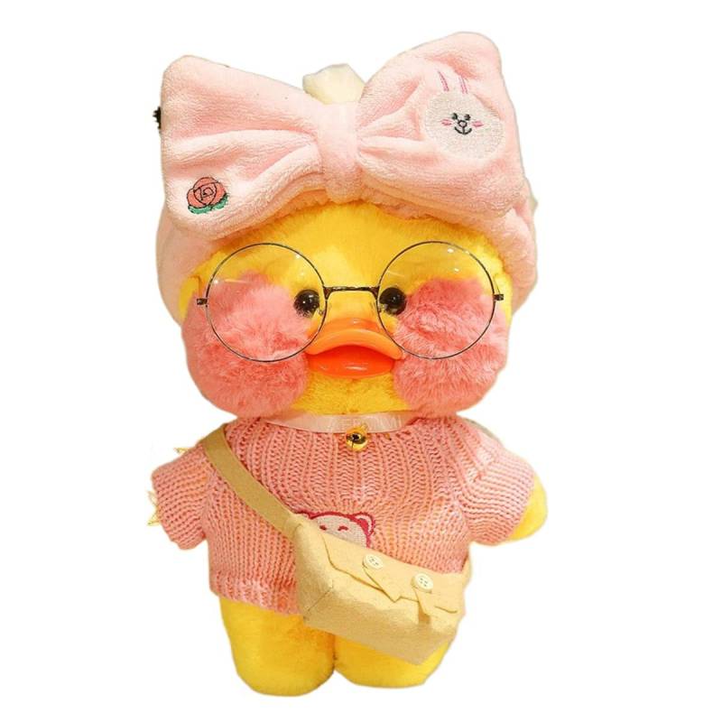 Ente Kuscheltier Süßes Plüsch Weiche Ente 30cm Plüschpuppe Koreanische Internet-Berühmtheit Unterstützt Hyaluronsäure Kleine Entenpuppe Überraschungsgeschenke für Kinder 30cm von Joom DACH