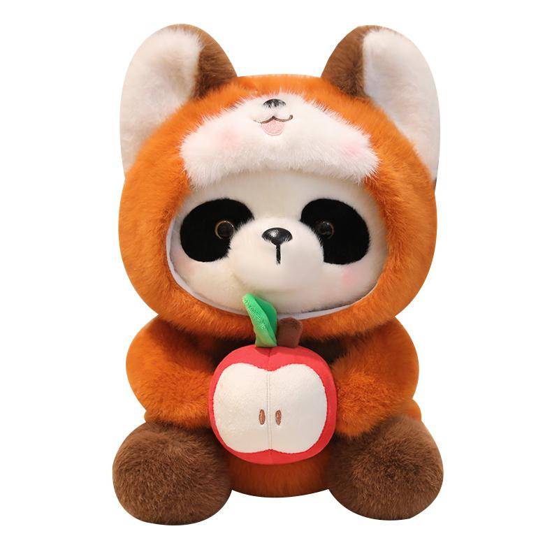 Entzückendes Roter Panda Plüschtier Stofftier Niedliches Tier Panda Cosplay Waschbär Plüsch Babypuppe Dekokissen Geburtstags-Weihnachtsgeschenk 35cm von Joom DACH
