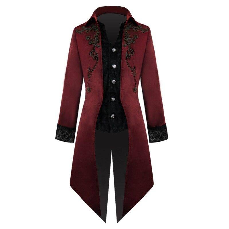 Erwachsene Männer Viktorianischen Mantel Kostüm Schwarz Smoking Halloween Cosplay Kostüm Frack Gothic Steampunk Graben Kleid Outfit Mantel XXL rot Erwachsene Männer Viktorianischen Mantel Kostüm Schwarz Smoking Halloween Cosplay Kostüm Frack Gothic Steampunk Graben Kleid Outfit Mantel XXL rot von Joom DACH