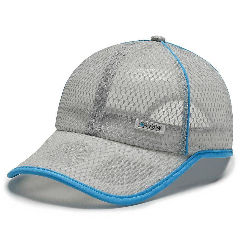 Erwachsene Mesh-Hut Sommer Baseball-Cap Mesh-Hut Damen Mesh-Garn atmungsaktive Kappe Sonnenhut Herren Visier Adjustable licht grau von Joom DACH