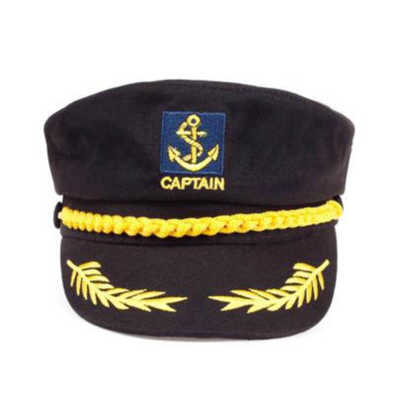 Erwachsene Yacht Militärhüte Boot Skipper Schiff Matrose Kapitän Kostüm Hut Verstellbare Kappe Baskenmützen Newsboy Caps Navy Marine Admiral für Männer Frauen schwarz von Joom DACH