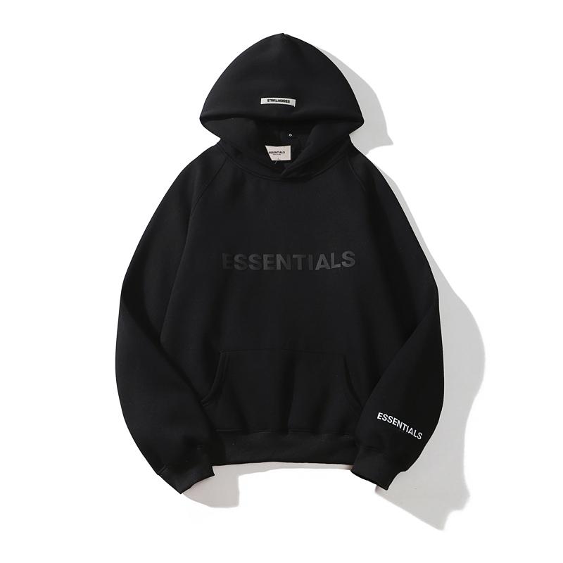 Essentials Verdickender Hoodie Street Wear Silikon-Logo Lässiger, lockerer, übergroßer Sport-Shirt-Top-Pullover für Männer/Frauen S schwarz Essentials Verdickender Hoodie Street Wear Silikon-Logo Lässiger, lockerer, übergroßer Sport-Shirt-Top-Pullover für Männer/Frauen S schwarz von Joom DACH