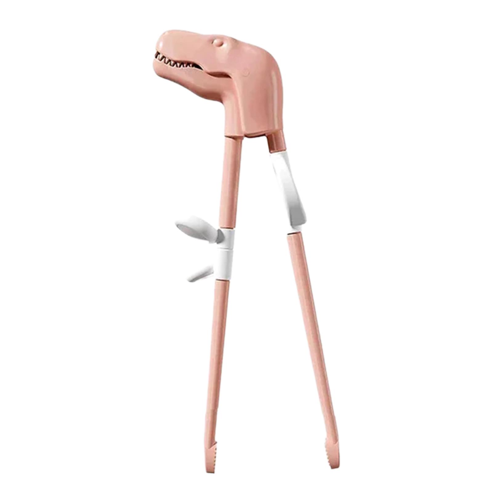 Essstäbchen mit Cartoon-Dinosaurier für Kinder, praktische Lernstäbchen für Jungen und Mädchen, Drei-Finger-Positionierungsschnalle, langlebig rosa von Joom DACH