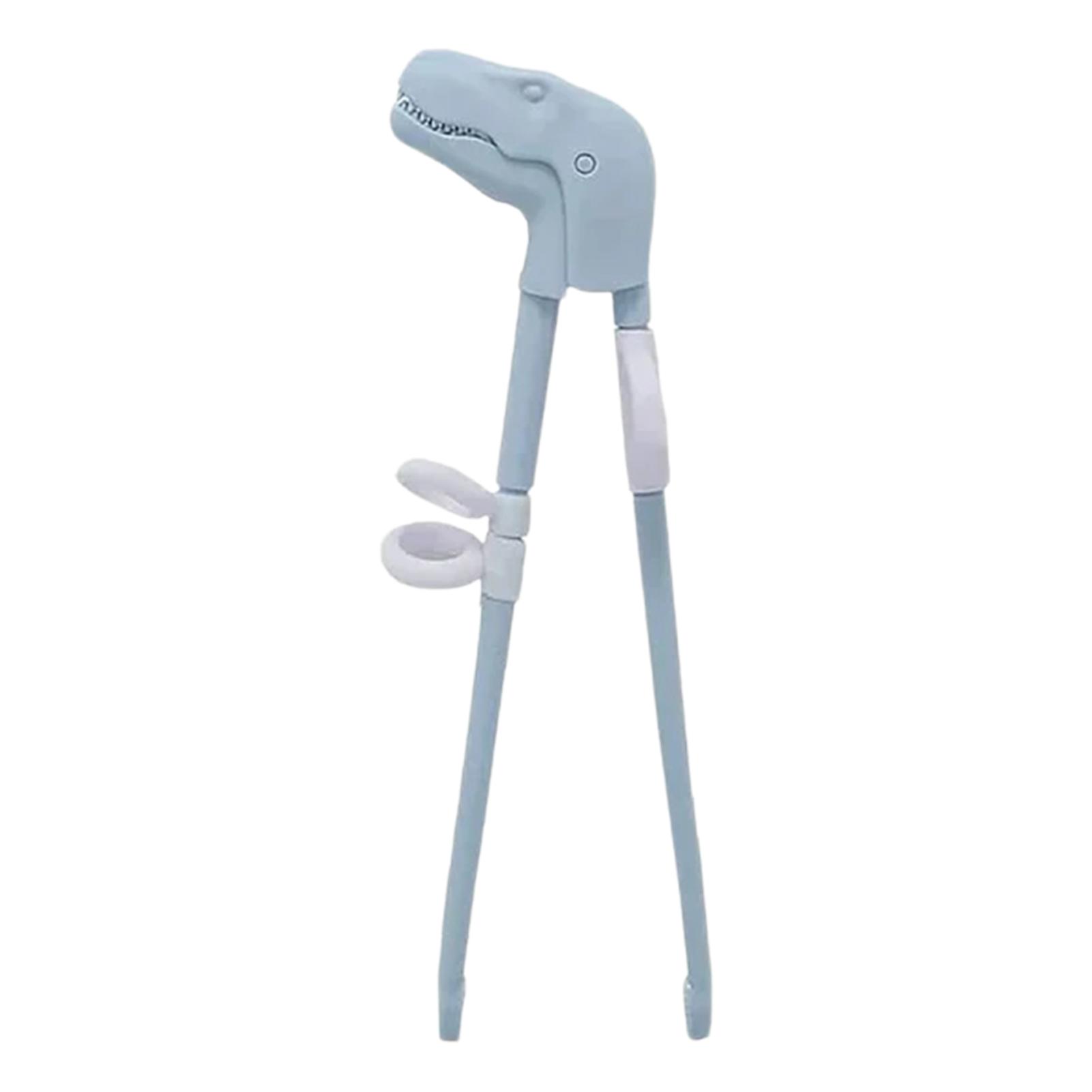 Essstäbchen mit Cartoon-Dinosaurier für Kinder, praktische Lernstäbchen für Jungen und Mädchen, Drei-Finger-Positionierungsschnalle, langlebig blau von Joom DACH