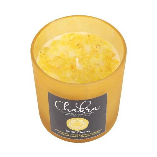 Etwas anderes Duftkerze mit Zitronen-Solarplexus-Chakra One Size gelb von Joom DACH