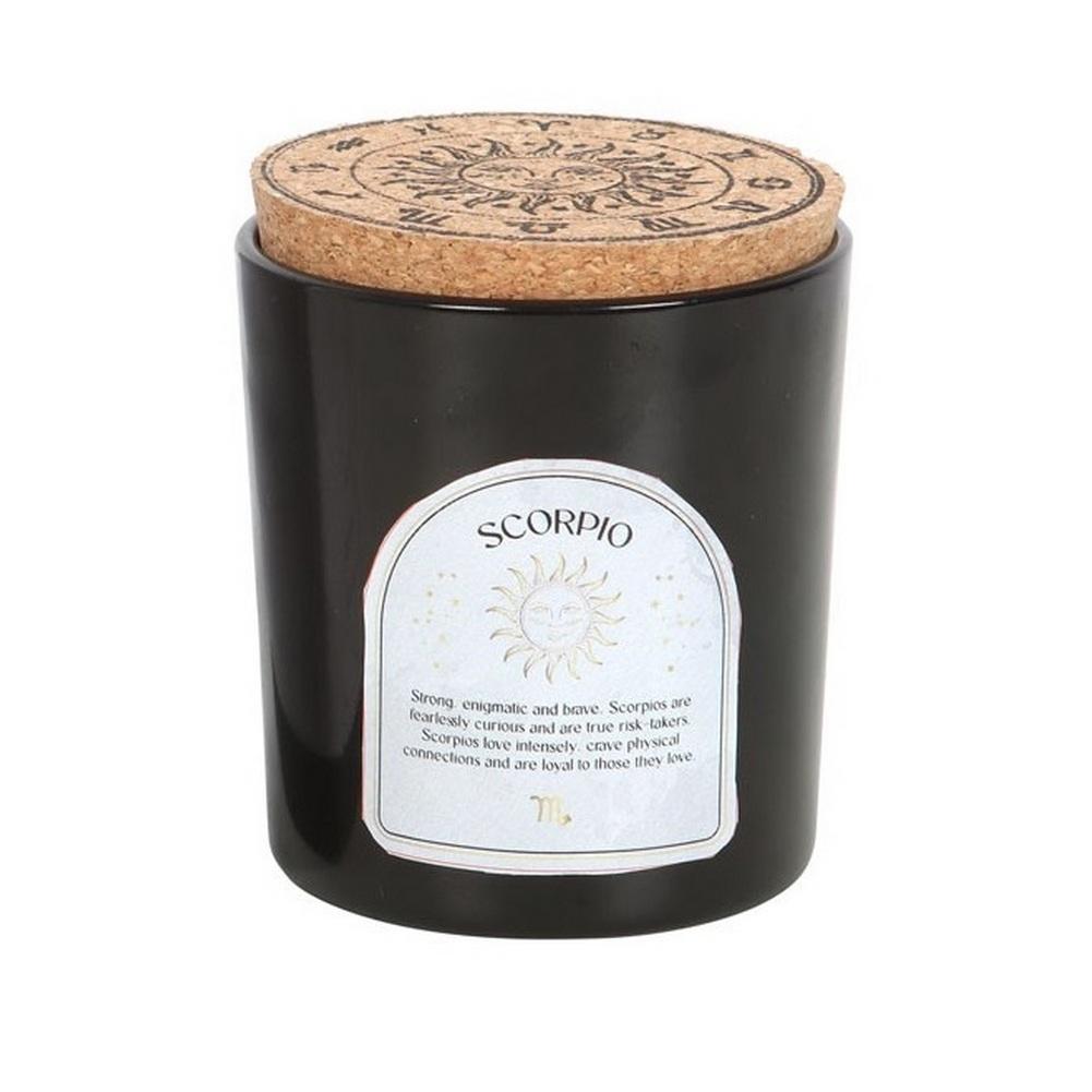 Etwas anderes Sternzeichen-Kerze Skorpion mit schwarzem Oudh-Edelstein One Size schwarz/weiß von Joom DACH