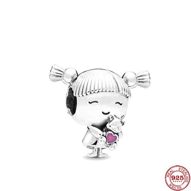 Europa 925 Sterling Silber Familie Charm Fit Original Armband Schmuck Anhänger Junge Mädchen Funkelnde Mutter Perle Schwestern Baumeln von Joom DACH