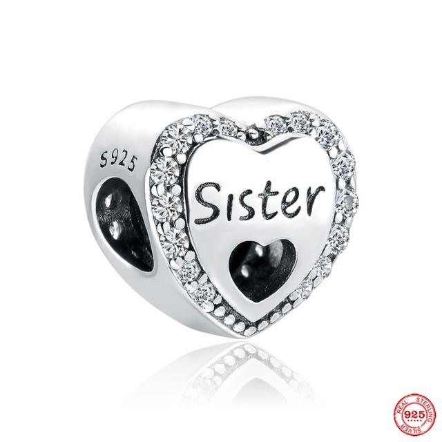 Europa 925 Sterling Silber Familie Charm Fit Original Armband Schmuck Anhänger Junge Mädchen Funkelnde Mutter Perle Schwestern Baumeln von Joom DACH