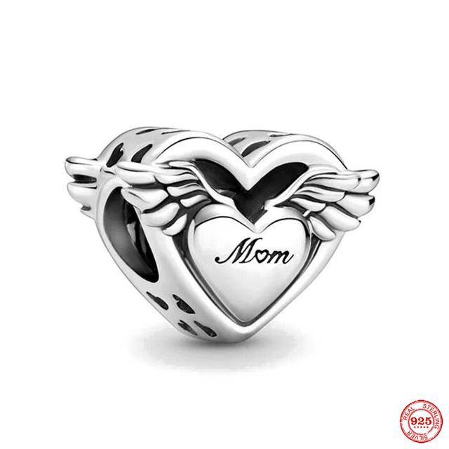 Europa 925 Sterling Silber Familie Charm Fit Original Armband Schmuck Anhänger Junge Mädchen Funkelnde Mutter Perle Schwestern Baumeln von Joom DACH