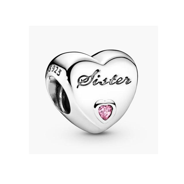 Europa 925 Sterling Silber Familie Charm Fit Original Armband Schmuck Anhänger Junge Mädchen Funkelnde Mutter Perle Schwestern Baumeln von Joom DACH