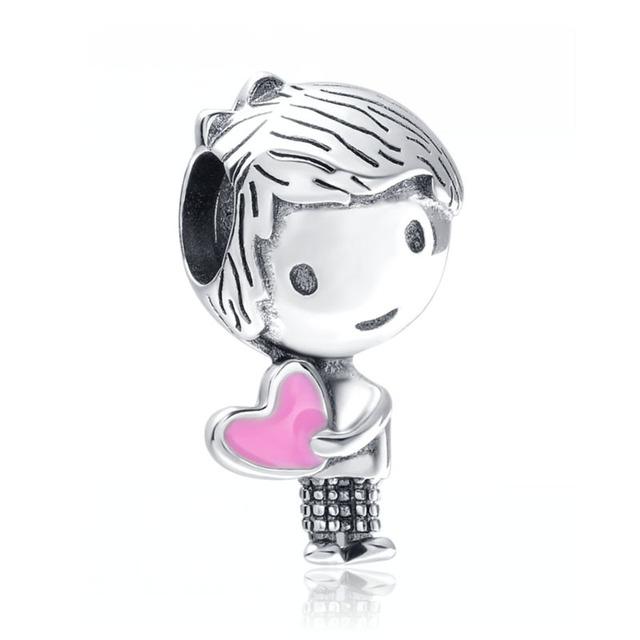 Europa 925 Sterling Silber Familie Charm Fit Original Armband Schmuck Anhänger Junge Mädchen Funkelnde Mutter Perle Schwestern Baumeln von Joom DACH