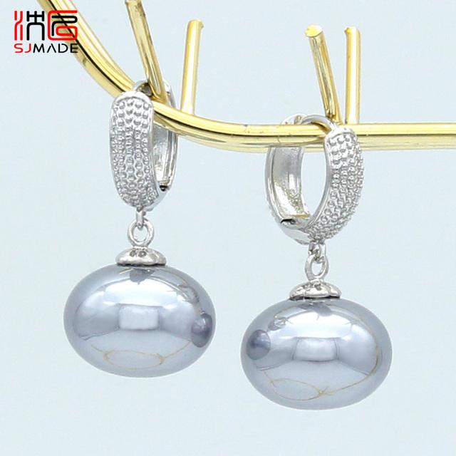 Europa Amerika Mode Imitation Große Brotperle Hängeohrringe Für Frauen Hochzeitsschmuck Vintage 585 Roségold Ohrhänger von Joom DACH