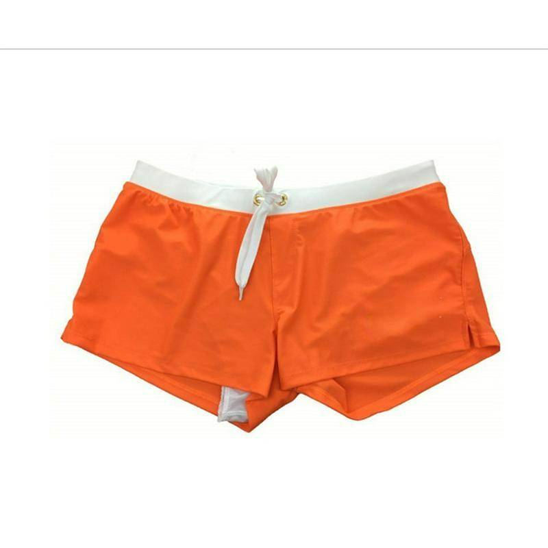 Europa und die Vereinigten Staaten Mode Herren Strandhosen Atmungsaktive Shorts Schnelltrocknende Hosen Flache Ecke Strandhosen Badehose 2XL orange von Joom DACH