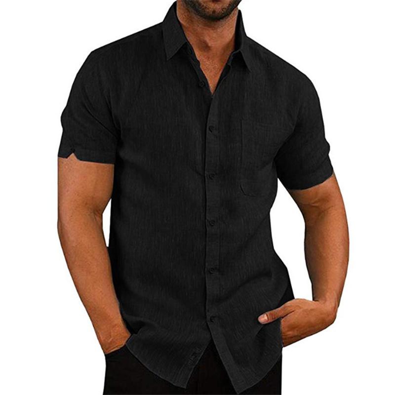 Europäische Größe Blusen Männer Sommer Revers Einfarbig Männer Kleidung Kurzarm Taste Männer Hemd Plus Größe 4XL Europäische Größe Blusen Männer Sommer Revers Einfarbig Männer Kleidung Kurzarm Taste Männer Hemd Plus Größe 4XL von Joom DACH