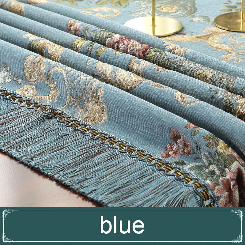 Europäische Retro-Esstischdecke mit Quaste, Luxus-Stickerei-Tischdecke, Blume, elegante Tischdecke, Dekoration für Wohnzimmer 90x90cm von Joom DACH