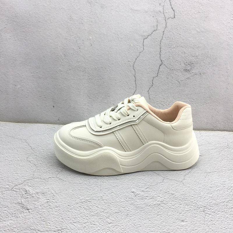 Europäische Station Dicksohlige Sneaker Damen Frühling Neue Studentin Allround-Casual Sport Weiß Schuhe 40 von Joom DACH