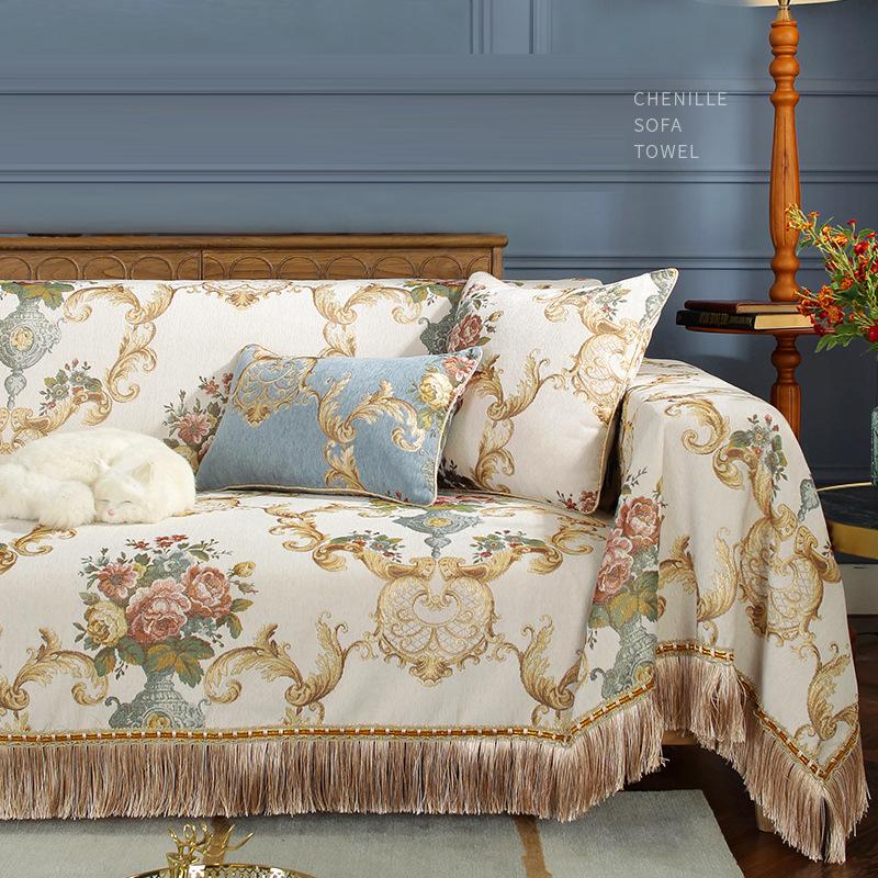 Europäische Vier Jahreszeiten Einfache Quaste Sofa Handtuch Chenille Sofa Decke Anti-cat Scratch Sofa Abdeckung Leder Sofa Abdeckung Sofa kissen 1 Seater-180x200cm von Joom DACH