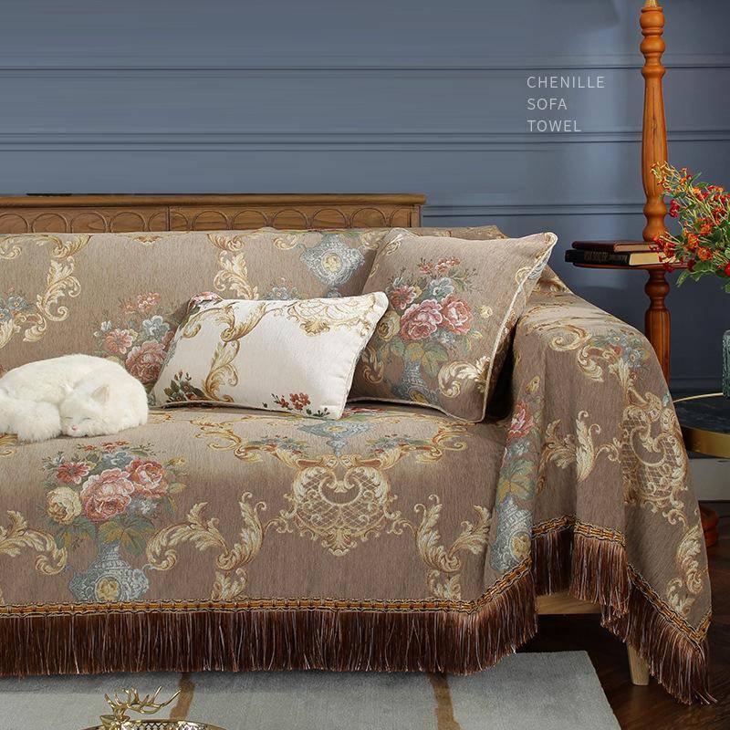 Europäische Vier Jahreszeiten Einfache Quaste Sofa Handtuch Chenille Sofa Decke Anti-cat Scratch Sofa Abdeckung Leder Sofa Abdeckung Sofa kissen 1 Seater-180x200cm von Joom DACH