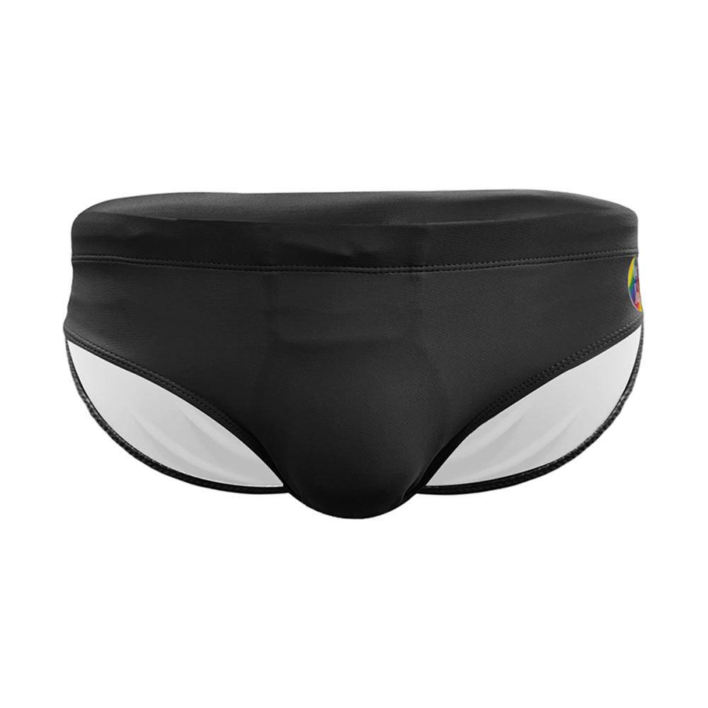 Europäische und amerikanische Dreieck-Bademode für Herren mit Regenbogen-Farbverlauf und Buchstaben-Print, schnelltrocknende Badehose XXL schwarz Europäische und amerikanische Dreieck-Bademode für Herren mit Regenbogen-Farbverlauf und Buchstaben-Print, schnelltrocknende Badehose XXL schwarz von Joom DACH